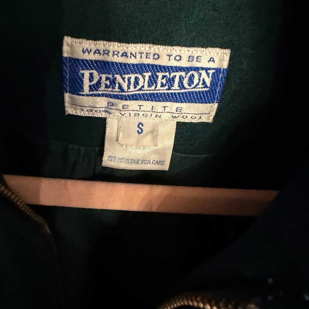 Pendleton Dark Green Bomber Jacket - image 3